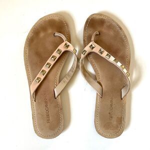 Rebecca Minkoff Tan Sandals with Gold Accents